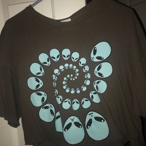TRIPPY ALIEN CROP TOP SIZE XL